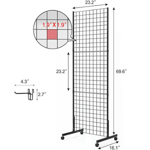 <span class=keywords><strong>2025</strong></span> mới thân thiện với môi dây kim loại lưới Rack hiển thị với bánh xe cho quảng cáo - Product Image 3