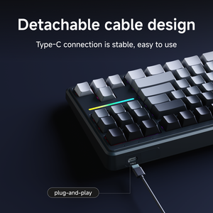 Eweadn V80 Có Dây Màng Bàn Phím Cảm Thấy Cơ Khí RGB Backlit Chơi Game Văn Phòng Đánh Máy Nhà Máy Bán Buôn <span class=keywords><strong>OEM</strong></span> - Product Image 5