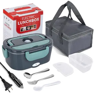 2023 60W New Style Fast Food Warmer Electric Lunch Box 3 in 1 Food Heater Portable Electric Lunch Boxes for Car Truck Office