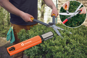Affûteur de jardin moderne et rapide - Outil multi-usage pour affûter les lames de tondeuse à gazon, les sécateurs, les haches, les machettes et les cisailles à haies - Product Image 4