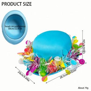 Sombreros de Fiesta de Pascua Personalizados para Niños, Blancos, Cortos, Redondos, para Celebraciones de Primavera, Impresos en Serigrafía de Poliéster - Product Image 6