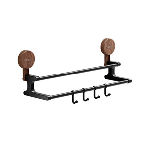 Toallero Doble Ajustable Uforu, Montaje en Pared con Succión, Barra para Toallas de Baño con Ganchos, Diseño Minimalista - Product Image 3