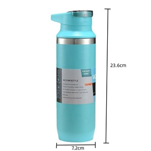 Vente en gros 500ml 17oz double paroi isolation bouteille d'eau sport en plein air portable poudre enduit fiole à vide avec couvercle <span class=keywords><strong>handke</strong></span> - Product Image 2