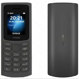 هاتف أصلي 105 يدعم شبكة الجيل الرابع بشريحتين وبطارية بلوتوث 5.0 1450 مللي أمبير في الساعة ومزود براديو إف إم لتسجيل المكالمات