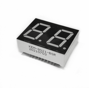 Common Anode 2 Digit 0.8 Inch <strong>Yellow</strong> Color <strong>7</strong> <strong>Segment</strong> Led <strong>Display</strong> Houkem - 8021-BY - Product Image 1