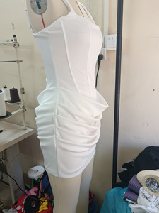 <span class=keywords><strong>Mini</strong></span> Abito Elegante Estivo in Pizzo con Corsetto, Vestito Aderente Arricciato <span class=keywords><strong>da</strong></span> Donna per Serate in Discoteca - Product Image 4