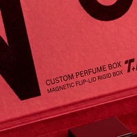 Coffret Cadeau Premium Rouge Personnalisé pour Eau de Toilette et Boîte Magnétique pour Parfum avec Boîte en Papier Parfumée et Emballage de Parfum