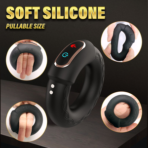 Cincin penis pemanas untuk pria cincin penis silikon isi ulang untuk mainan seks ereksi keras dan panjang untuk pasangan pemijat kontol - Product Image 5