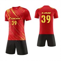 Futbol Futbol Isı Transferli Yetişkin Unisex Takım Forması Seti Elastik Bel Kısa Kollu Nefes Alabilen Hızlı Kuruyan Jersey Polyester
