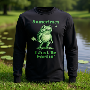 T-Shirt a Maniche Lunghe con Stampa di Rana, Girocollo Unisex per Adulti, Abbigliamento Promozionale con Serigrafia - Product Image 2