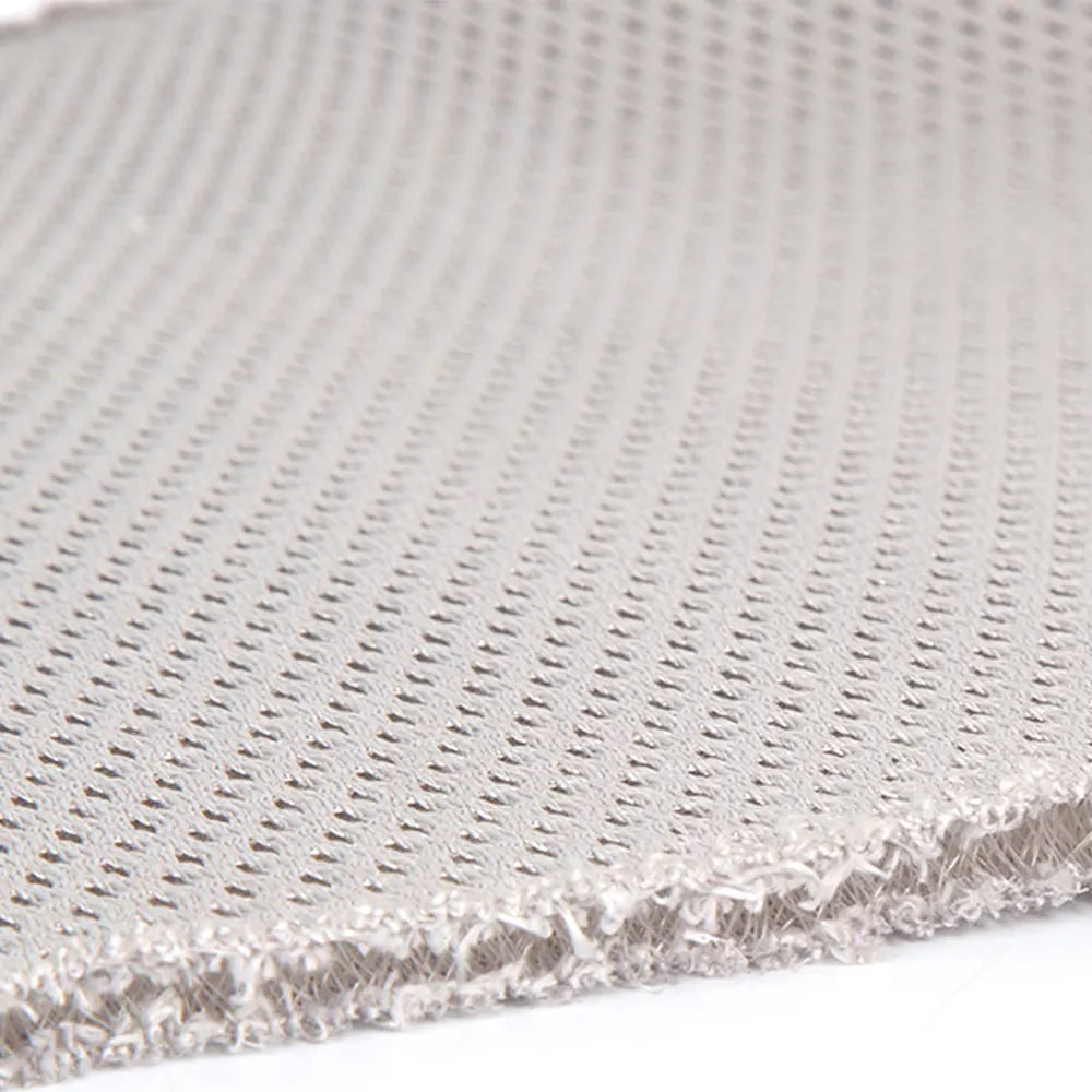 Tela de malla de sándwich de espaciador de aire 3D de diamantes reciclados de punto liso para sofá