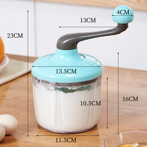 Batteur à œufs rotatif en <span class=keywords><strong>plastique</strong></span> pour la <span class=keywords><strong>cuisine</strong></span>, mélangeur à crème pour pâtisserie, <span class=keywords><strong>fouet</strong></span> à manivelle pour la pâtisserie, mousse à gâteau - Product Image 3