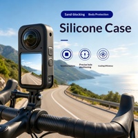 Étui en silicone antichoc et anti-chute avec découpes précises pour caméra d'action Insta360 X6 – Accessoire de protection anti-collision