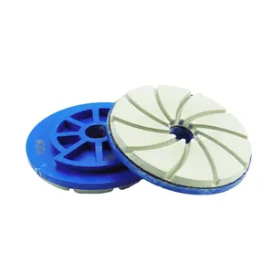 Fullux 125mm Diameter Snail Lock Diamond Grinding Resin Polishing Pad For Polishing Granite Marble Edge