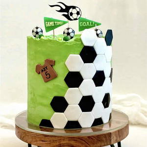 Acrylic Happy <strong>Birthday</strong> Cake Topper Cute Double Football Design for <strong>Parties</strong> and Halloween for Cake Decorating Supplies - Product Image 4