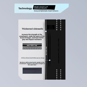 TERROR Small Blackboard <span class=keywords><strong>Snowboard</strong></span> Ensemble de <span class=keywords><strong>snowboard</strong></span> individuel élargi pour la neige sauvage et l'hiver, pour la carving bidirectionnelle et la glisse, modèle Hammerhead - Product Image 4