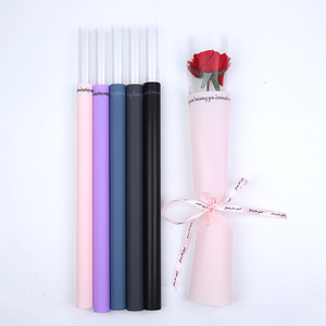 Single Flower Wrapping Bag for Rose Transparent Plastic Bouquet Sleeve for Valentine's Day Teacher's Day Gift Wrapping Paper - Product Image 4