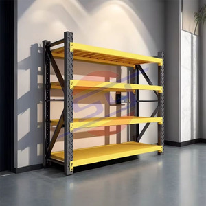 Регулируемые металлические стальные полки для хранения с порошковым покрытием, стойки для поддонов с защитой от коррозии - Product Image 2