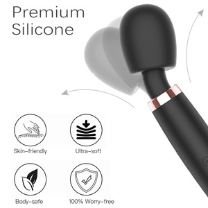 Masseur vibrant 10x4 avec écran LCD, 4 têtes interchangeables, flexible pour le cou, étanche IPX7, en silicone, jouet sexuel pour femmes - Product Image 2