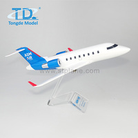 Modèle d'avion à réaction en résine ASM Challenger 605 C-605 21cm - Cadeau d'affaires personnalisable et simulateur