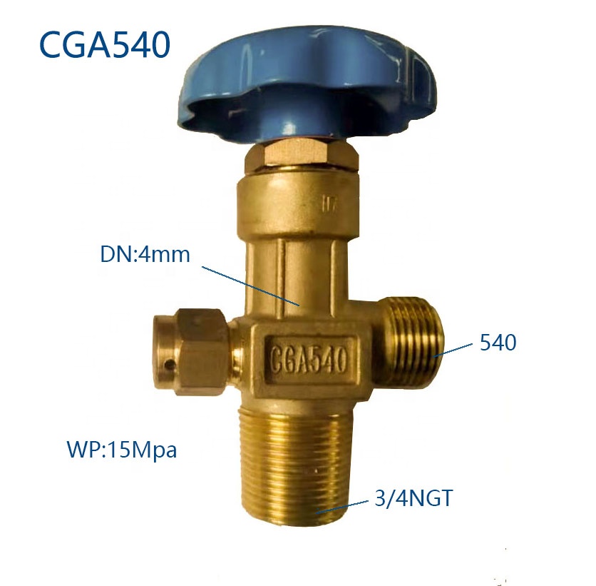 高圧酸素シリンダーバルブCGA540CGA320CGA580バルブArgonCarbondioxideシリンダーバルブ流量計レギュレーターフィッティング