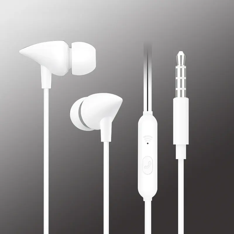 3.5mm wire headphone earphone noise cancelling stereo In-ear earphone subwoofer high fidelity games karaoke music with mic