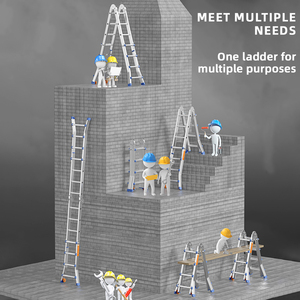 Escalera Telescópica Plegable de Aluminio Moderna al <span class=keywords><strong>Mejor</strong></span> Precio, Multiusos, Lista para Enviar, Capacidad de Carga de 150 kg, Certificación CE - Product Image 2