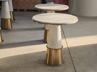 Table basse en marbre moderne pour salon, en pierre naturelle, imperméable, 700*700*750mm, 60KG