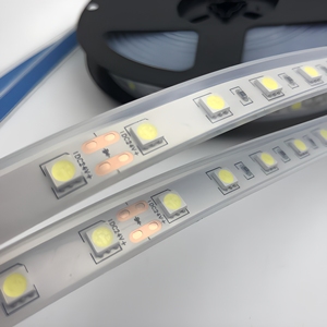 Bande lumineuse souple flexible 24V 5050 IP67 étanche, 60 LED, lumière verte et blanche 6000K, basse tension, haute luminosité - Product Image 3