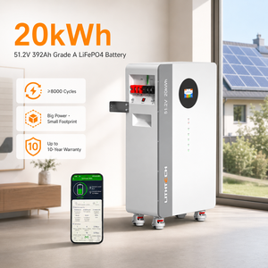 Système de stockage d'énergie solaire au lithium à cycle profond 51,2 V 400 Ah 20 kWh avec BMS pour applications hors réseau et hybrides - Product Image 1