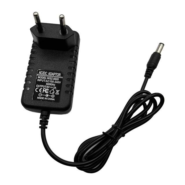 6V2A Power Adapter Plug-In Connection 6V2000mA 12W Wall-Mounted AC DC Adapter 6V2A Power Supply for Blood Pressure Monitor