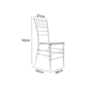 現代のインターネットで話題のPCプラスチック製透明アクリル製ウェディングホールテーマ宴会場商業用ダイニングチェア - Product Image 5