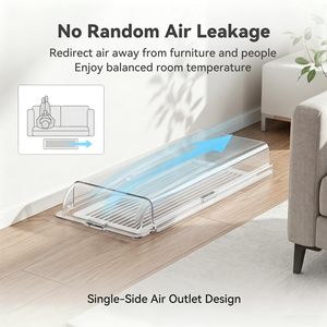 Déflecteur d'air magnétique avec bras réglable, 11,6 - 23 pouces, couvre-ventilations universels pour climatiseur domestique, utilisation au sol et au mur - Product Image 2