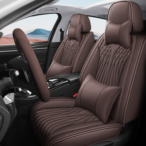 <span class=keywords><strong>Logo</strong></span> personnalisé de luxe <span class=keywords><strong>Toyota</strong></span> Corolla Nappa taille universelle 5 places avant et arrière en cuir Napa housse de siège de voiture ensemble complet - Product Image 3