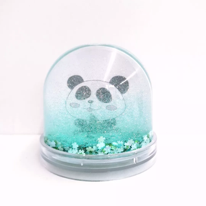 Toptan DIY çocuklar plastik çizim oyuncaklar 8.5*8.5*9 kar küre kitleri özelleştirilebilir özel konu fotoğraf çantası fabrika plastik el sanatları - Product Image 2