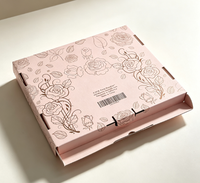 Boîte d'expédition rose personnalisée pour kit de fête de bachelorette, emballage cadeau avec motif floral