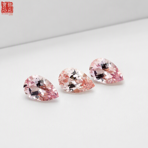 Saphir rose Morgan synthétique de laboratoire, taille <span class=keywords><strong>poire</strong></span>, pierre précieuse en vrac, effet flamme, 4x6-10x14mm pour la fabrication de bijoux - Product Image 1