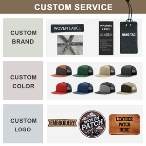 Casquette de baseball réglable à 7 panneaux style Ri 168 avec logo brodé personnalisé, visière plate et dos en maille - Product Image 2