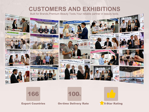 Brocha de Maquillaje de Fibra Sintética Azul y Rosa, Suave, en Forma de Arco, para Base de Maquillaje, Venta al Por Mayor, Personalizable, Herramienta de Belleza Cosmética - Product Image 6