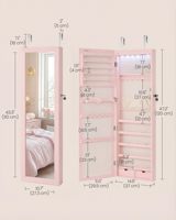 Miroir de salle de bain mural verrouillable avec 6 LED, 47,2 pouces de hauteur, personnalisé pour hôtel moderne Mars Villa