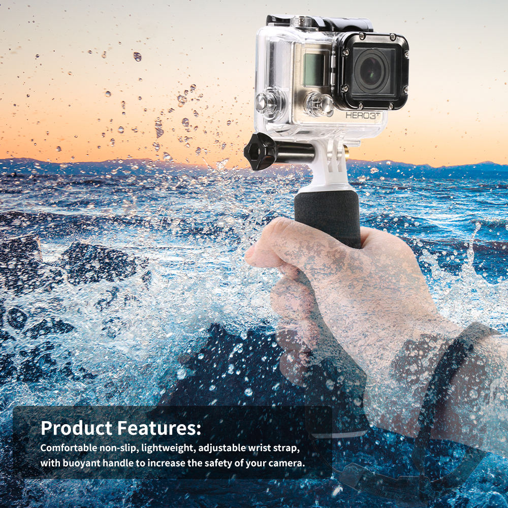 HONGDAK Action Camera Accessory Waterproof Floating Hand Grip for Gopro Hero 10 9 8 7 6 5