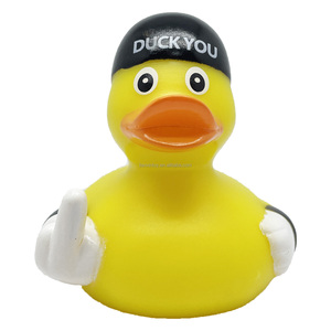 Vịt bạn cao su vịt ngón giữa nhựa đồ chơi bồn tắm đua Ducky số lượng lớn bồn tắm Squeaky Bath Bath đồ chơi - Product Image 2