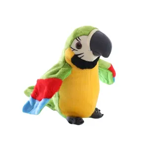 2024 Hot Selling Children Educational Electronic Simulation Animals Plush Soft Parrot Repeat Talking Toy