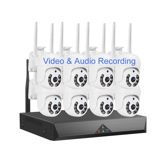 Tuya Smart Wifi Nvr Kit 3MP 4ch 8ch 6 8 Channel 360 Degree CCTV Wireless Security Camera System with Two-way Audio Talk