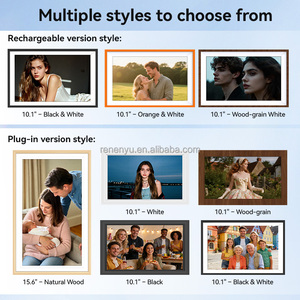 Цифровая фоторамка Rovesky 10 дюймов, черно-белая, с сенсорным экраном, узкая рамка, АБС-пластик, облачные функции, в наличии - Product Image 4