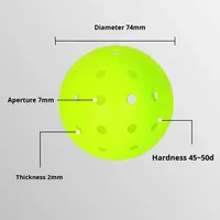 Balle de compétition de pickleball transfrontalière Spot X-40 PE, moulage rotatif 40 trous, surface givrée haute élasticité, 26g, diamètre 74mm