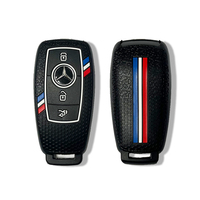 Housse de clé de voiture en silicone pour Mercedes-Benz Classe C G E W213 W205 E200 E260 E300 AMG, coque de télécommande, motif nid d'abeille