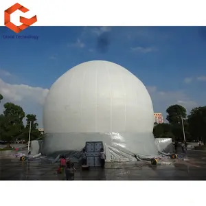 用于投影工作的18米大型充气白色投影圆顶帐篷，充气移动天文馆圆顶帐篷