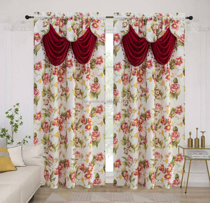 Жаккардовые шторы для девочек, спальни, гостиной, черные оконные панели, занавески для гостиной с цветочным принтом - Product Image 6