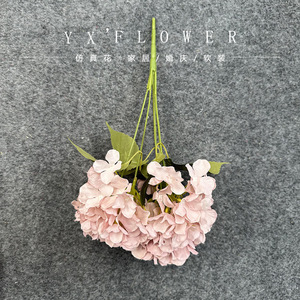 Five Head Hydrangea <b>Artificial</b> <b>Flowers</b> Silk Fabric Wedding Home Decor <b>Arrangements</b> Hotel Photography Studio Backdrop Decor - Product Image 2